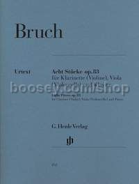 Eight Pieces, Op.83 (Clarinet/Violin, Viola/Violoncello & Piano)