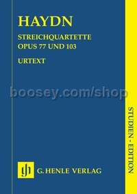 String Quartets Book XI - Opp.77 & 103 (Study Score)