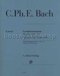Gamba Sonatas Wq 88, 136, 137 - Cello Edition