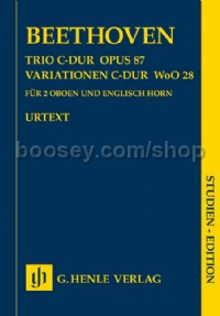 Trio in C major, Variations in C major op 87 und 28 (Study Score)
