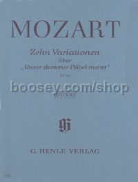 Ten Variations on "Unser dummer Pöbel", K. 455 (Piano)