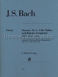 Sonatas for Violin & Piano (Harpsichord) Nos.1-3, BWV 1014-1016