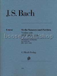 6 Sonatas and Partitas BWV 1001-1006 for Violin solo