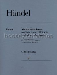 Air with Variations from Suite in E Major "The Harmonious Blacksmith", HWV 430 (Piano)