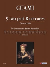9 two-part Ricercares for Descant & Treble Recorders