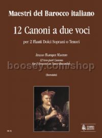 12 two-part Canons for 2 Descant or Tenor Recorders 