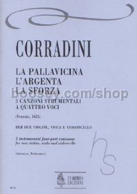 La Pallavicina, L’Argenta, La Sforza for 2 Violins, Viola & Cello (score & parts)