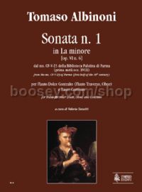 Sonata No. 1 in A Minor for Treble Recorder (Flute, Oboe) & Continuo (score & parts)