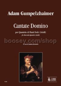 Cantate Domino for Recorder Quartet (AAAB) (score & parts)