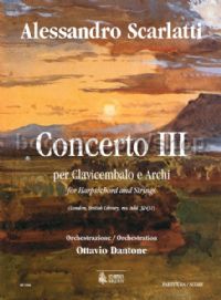 Concerto III for Harpsichord & Strings (score)