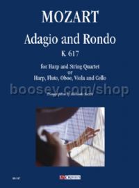 Adagio & Rondo K. 617 for Harp & String Quartet (score & parts)
