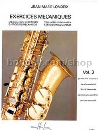 Exercices mécaniques Vol.3 - saxophone solo