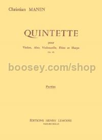 Quintette Op. 33 - flute, violin, viola, cello & harp (score & parts)