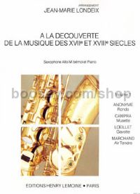 A La découverte de la musique des 17° et 18° siècles Vol.1 - alto saxophone & piano