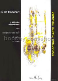 3 Mélodies grégoriennes - alto saxophone & organ or piano