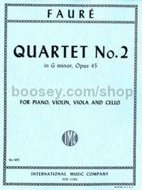 Piano Quartet No. 2 G Minor Op. 45