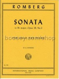 Sonata in Bb major Op. 38 No. 3 for cello & piano