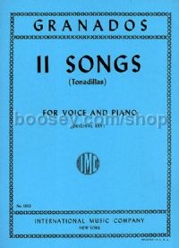 11 Songs (Tonadillas) for Voice and Piano (original key)