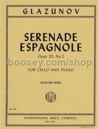 Glazunov Serenade Espagnole Op. 20 No.2 Cello rose