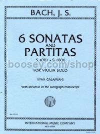 6 Sonatas & Partitas Violin