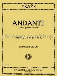 Andante (1885) (Violin & Piano)