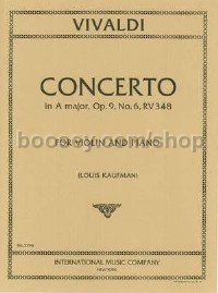 Violin Concerto A Major (Violin & Piano)