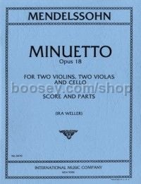 Minuetto F# Minor, Quintet No. 1, Op. 18