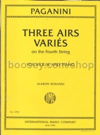 Three Airs Varies (Piano Score & Part)