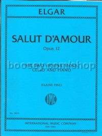 Salut d'amour Op.12 (2 violins, viola, cello and piano score & parts)