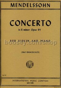 Violin Concerto E Minor (Violin & Piano)
