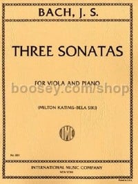 Three Viola Da Gamba Sonatas (Viola & Piano)