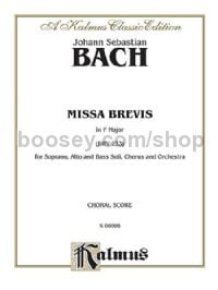 Missa Brevis in F Major BWV 233 (choral score)