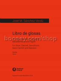 Libro de glosas - oboe, clarinet, bass clarinet, alto saxophone, bassoon (score)