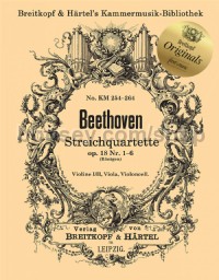 Ludwig van Beethoven: String Quartets, Op. 18 Nos. 1-6 (Set of Parts)