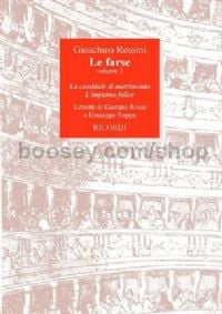 Le Farse, Vol.I - La Cambiale Di Matrimonio (Libretto)