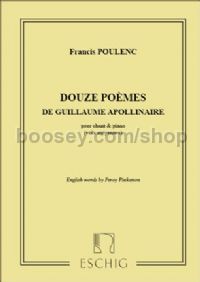 12 Poèmes de Guillaume Apollinaire - medium voice & piano