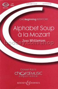 Alphabet Soup ala Mozart (Unison or SSAA to Treble, Piano, Flute)