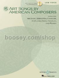 15 Art Songs by American Composers: Low Voice (Book & CD)