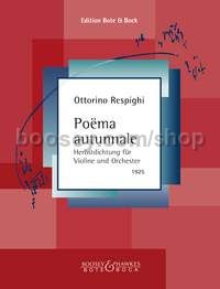 Poema autunnale - piano reduction with solo part (Violin, Orchestra)