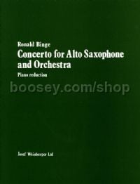 Concerto for Alto Saxophone - alto saxophone & piano reduction