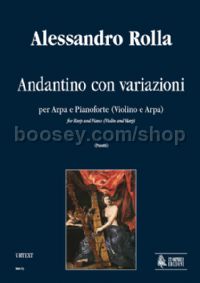 Andantino with Variations for Harp & Piano (Violin & Harp) (score & parts)