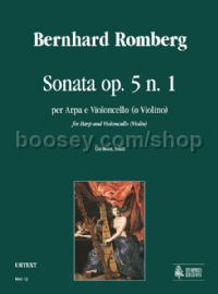 Sonata Op. 5 No. 1 for Harp & Cello (Violin) (score & parts)