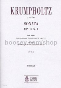 Sonata Op. 12 No. 1 for Harp (with Violin & Cello ad lib.) (score & parts)