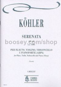 Serenata Op. 62 for Flute, Violin, Cello & Piano (Harp) (score & parts)