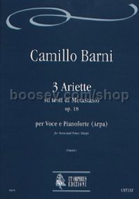 3 Ariette on texts by Metastasio Op. 18 for Voice & Piano (Harp)