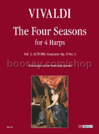 The Four Seasons for 4 Harps - Vol. 3: Autumn - Concerto Op. 8 No. 3 (score & parts)