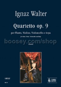 Quartet Op. 9 for Flute, Violin, Cello & Harp (score & parts)