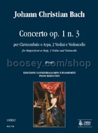Concerto Op. 1 No. 3 for Harpsichord or Harp, 2 Violins & Cello (Piano Reduction)