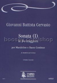 Sonata (I) in C Major for Mandolin & Continuo (score & parts)
