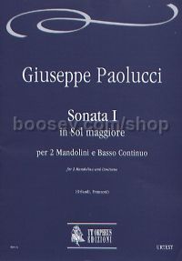 Sonata I in G Major for 2 Mandolins & Continuo (score & parts)